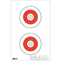 EZ2C Targets #2: Double Bullseye Paper Shooting Range Targets USA MADE 11”x17”