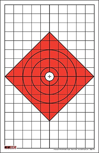 EZ2C Targets #14: Diamond Paper Shooting Target USA MADE Sight in 11”x17”
