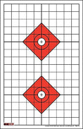 EZ2C Targets #13: Shooting Range Paper Target w 1" Grids 11"x17” USA MADE