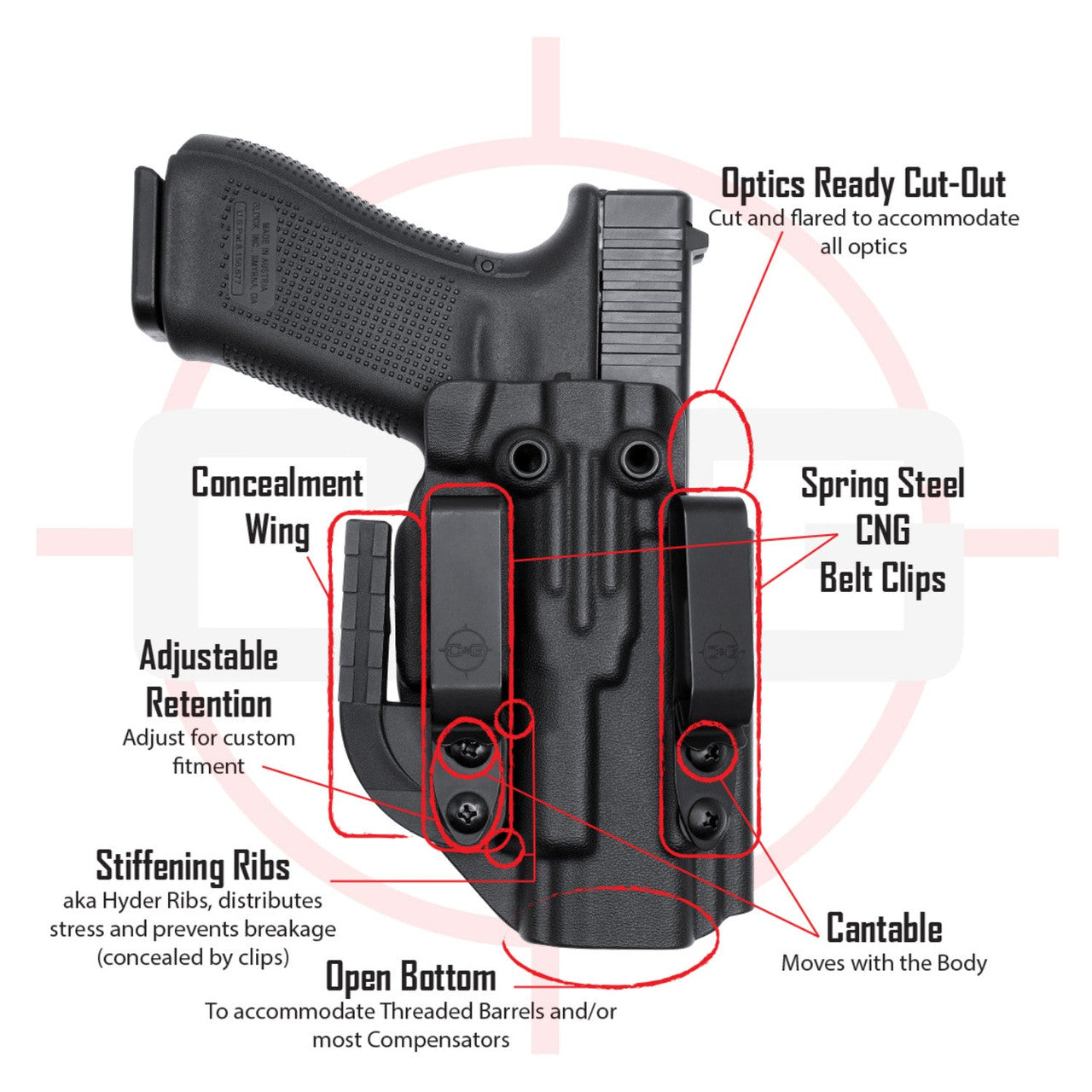 Walther PPQ M2 4" | IWB COVERT/ALPHA Kydex Holster | QUICKSHIP | C&G Holsters