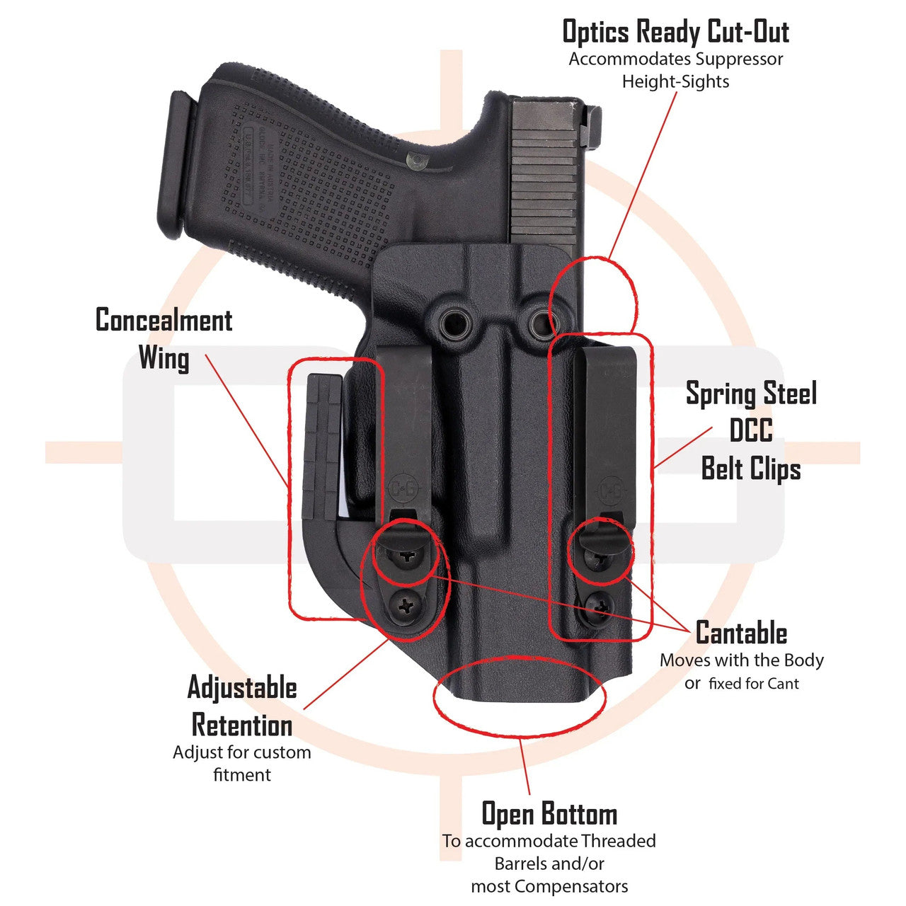 Canik TP9SF 4.5" | IWB COVERT/ALPHA Kydex Holster | QUICKSHIP | C&G Holsters